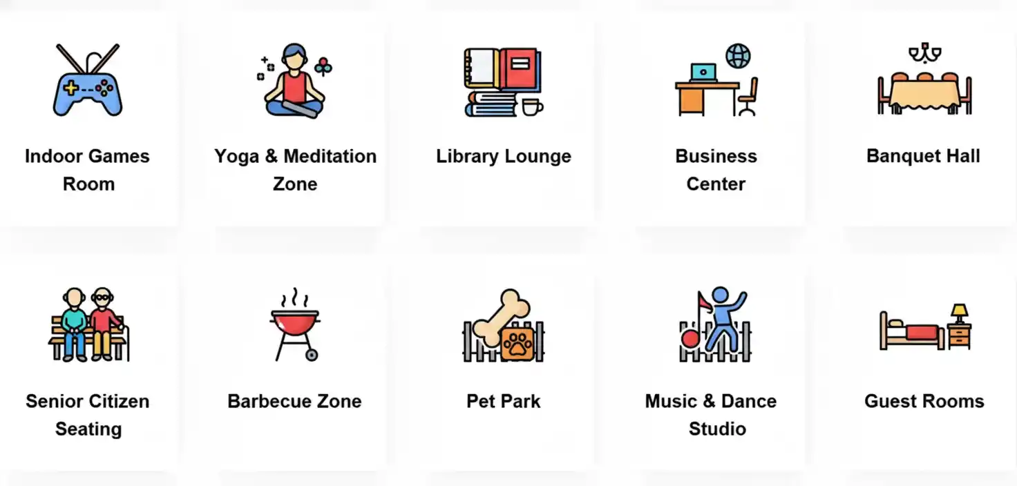 Club House, Pool & Kids Play Area At Merusri Serenova